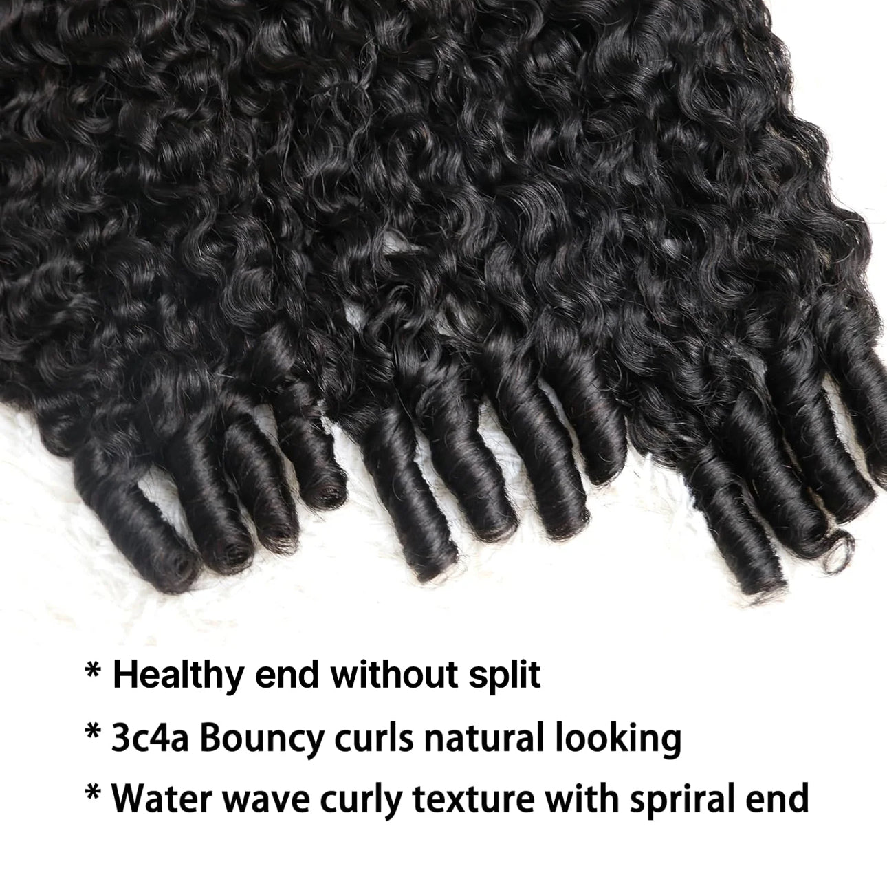 18 inch Burmese Curly Bundles Virgin Brazilian Hair #1B Natural Black