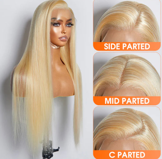 16 Inch Pre-Plucked 13"x4" #613 Straight Lace Frontal Wig 150% Density