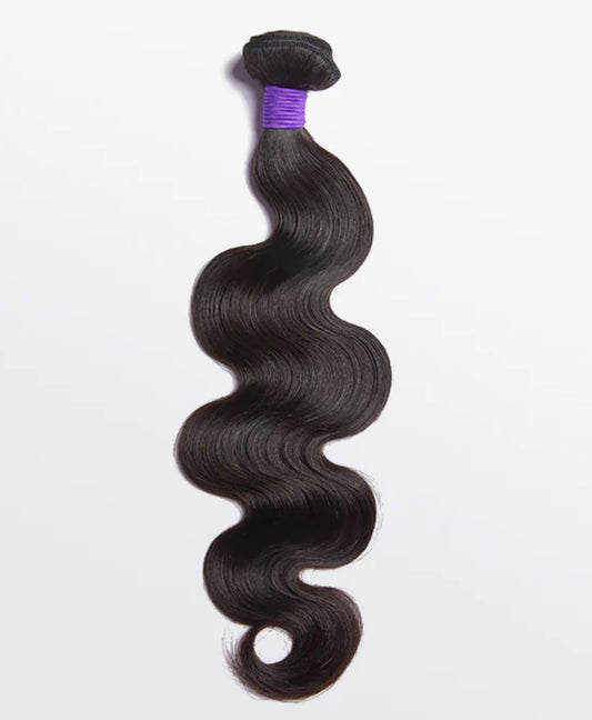 TWO 12 Inch 12A Premium Raw Indian Hair Body Wavy #1B Natural Black Bundles